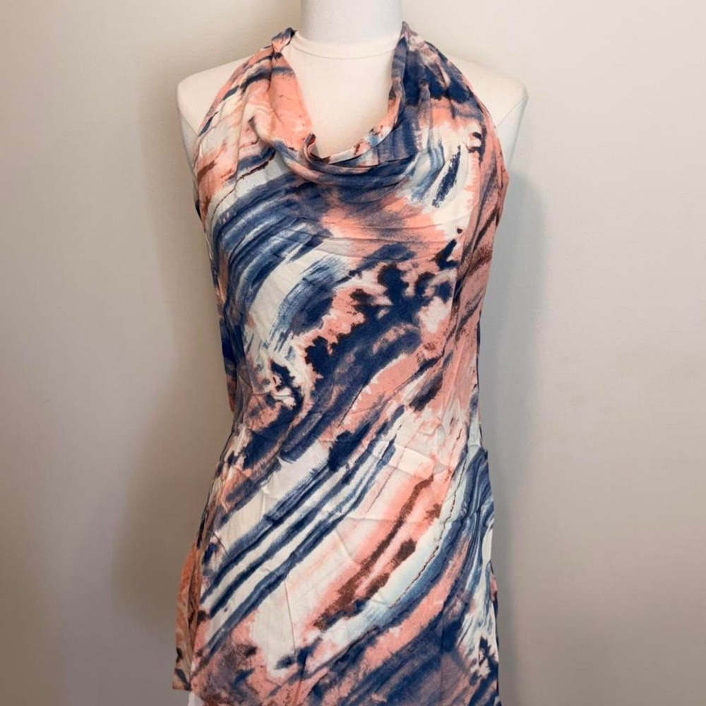 Tie Dye Halter Mini Dress – Open Back 💫